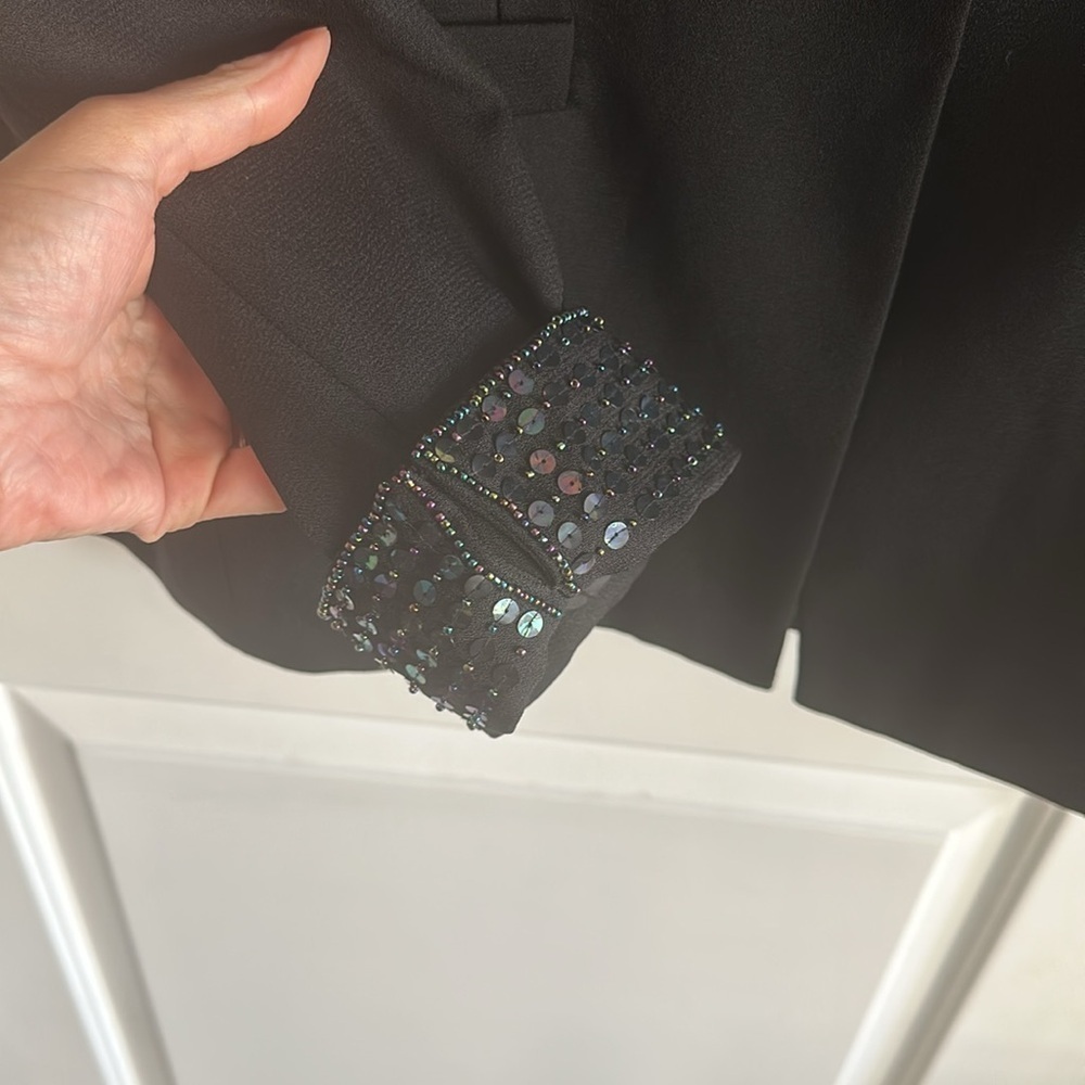 Clio Black Sequin Collar & Cuffs Jacket - Picture 11 of 13